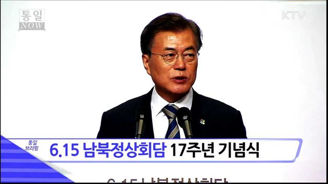 문재인 대통령 6.15 남북정상회담 17주년 기념식 이미지