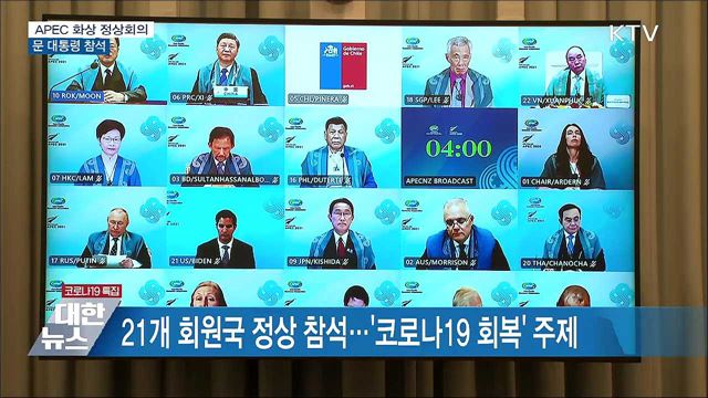 문재인 대통령 제28차 APEC 화상 정상회의 이미지