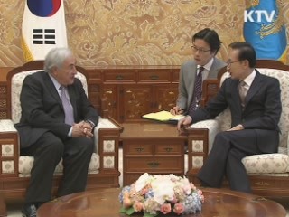 이 대통령, 칸 IMF 총재 접견 'G20 협력' 논의 이미지