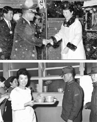 육영수 여사 군부대 사병휴게소 방문 이미지