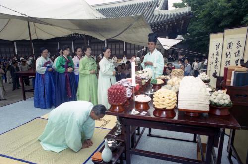 추석상 차림(제례) 이미지