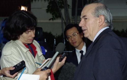 Michel camdessue 국제통화기금(IMF) 총재 인터뷰 이미지