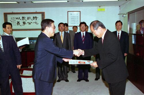오홍근 국정홍보처장 김명식 해외홍보원장 임명장 수여식 이미지