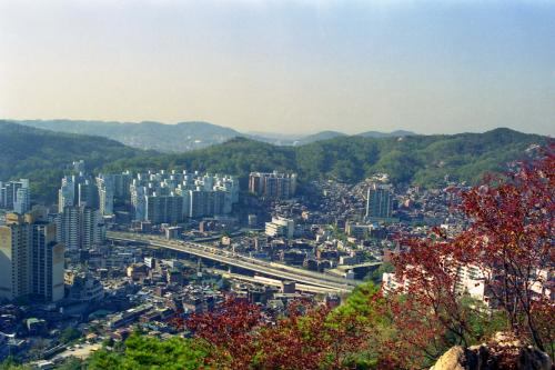 서울시내 전경 스케치 이미지