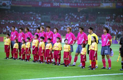 2002 FIFA 월드컵 경기 한국 대표 축구 선수들 이미지