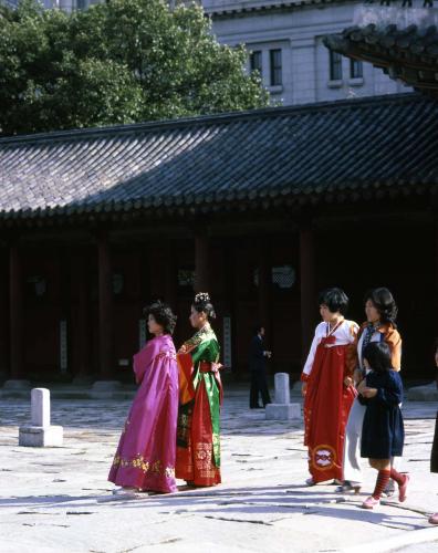 추석날의 경복궁 이미지