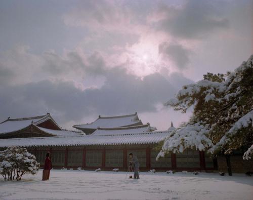 경복궁 설경 이미지