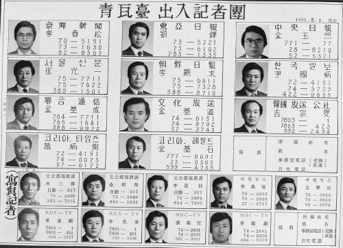 청와대 출입기자단 이미지
