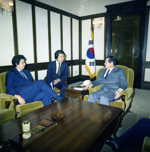 김상협 국무총리 주한 파나마 대사 이임 접견 이미지