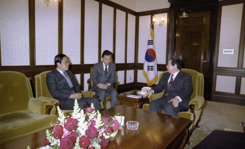 김상협 국무총리 주한 코스타리카대사 접견 이미지