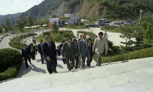 김상협 국무총리 충남 대청댐 시찰 이미지
