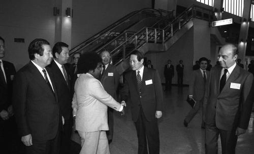 김상협 국무총리 솔로몬 아일랜드(군도) 수상 이한 환송식 이미지