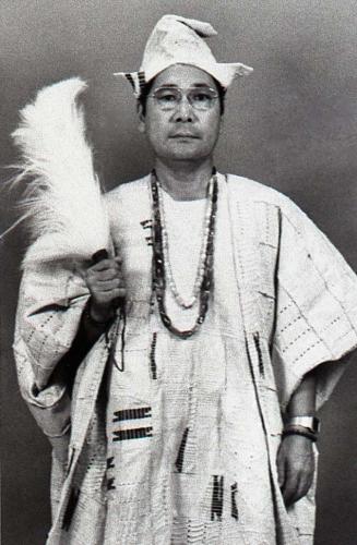한상기 박사 명예추장 추대 사진(나이지리아 국제열대농업연구소 근무) 이미지