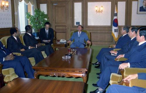 진의종 국무총리 중앙아프리카 외상 접견 이미지