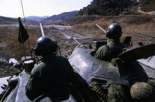 팀스피릿 1985 훈련에 참가한 미군탱크 이미지