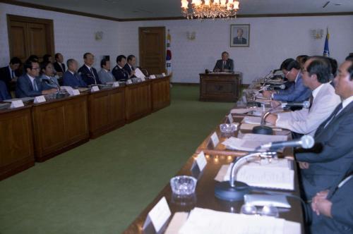 노신영 국무총리 86, 88 올림픽지원회의 참석 이미지