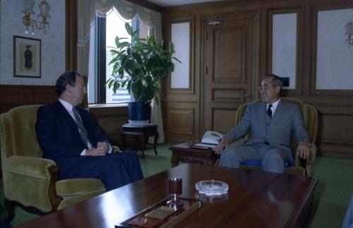 노신영 국무총리 룩셈부르크 수상 접견 이미지