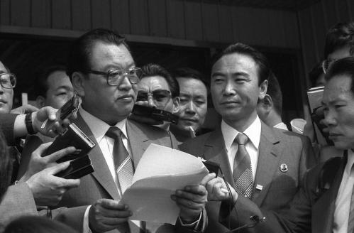 제8차 남북적십자회담 참석 북한적십자회대표단 유창순 대한적십자사 총재 예방 이미지