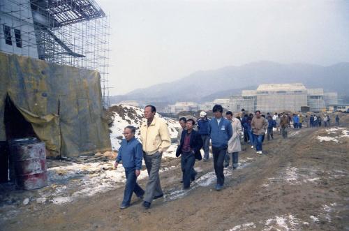 독립기념관 건축, 신축공사장 시찰 이미지