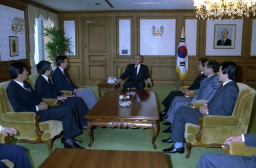 노신영 국무총리 국제청년회의소(JCI) 세계회장 접견 이미지