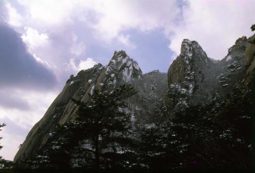 도봉산 설경 이미지