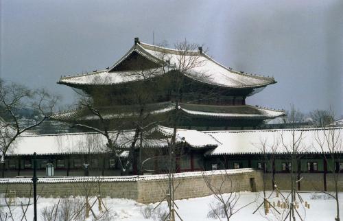 경복궁 설경 이미지
