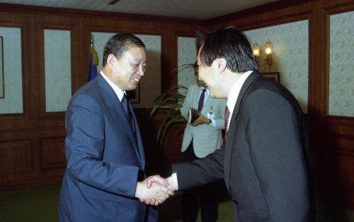 이현재 국무총리 각 당 정책위원회 의장 접견 이미지