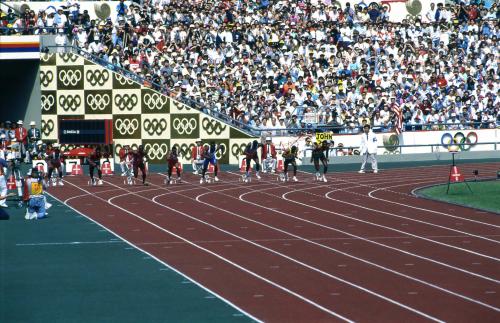 88 서울올림픽대회(육상 / 100m 결승 시상) 이미지