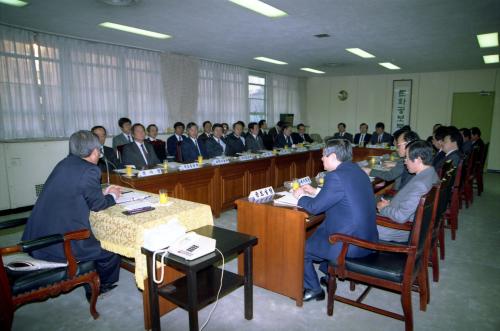 최병렬 문화공보부 장관 '89 1차 각 부처 대변인회의 주재 이미지