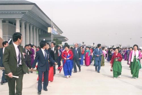 조지 허버트 워커 부시 미국 대통령 서울 공항 도착 환영행사 이미지