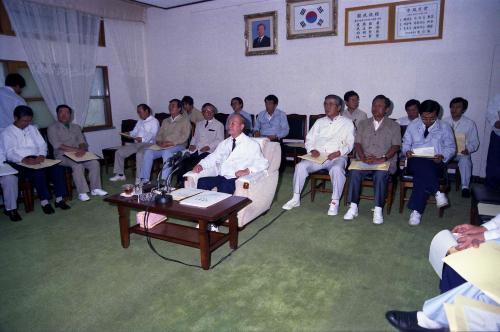 강영훈 국무총리 광주 광산구 수해지구 현황보고 청취 이미지