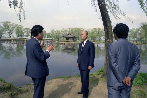 강영훈 국무총리 궁남지 순시 이미지