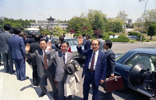 국제의원연맹(IPU) 대표단 판문점 도착 성명 이미지