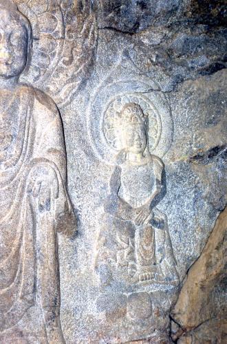 서산 마애삼존불(국보 제84호 : 충남 서산시 운산면 용현리 소재) 이미지