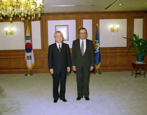 이회창 국무총리 이임 터키대사 접견 이미지