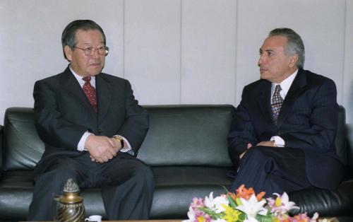 김종필 국무총리 테메르 브라질 하원의장 면담 이미지