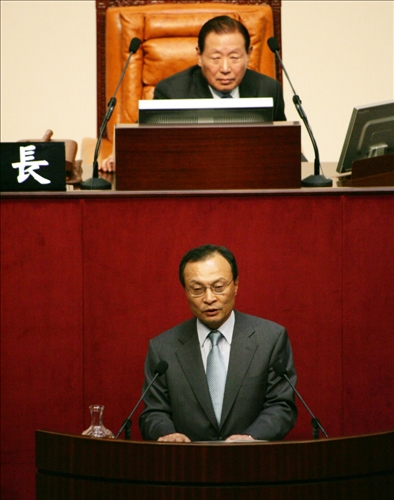 이해찬 국무총리 국회 시정연설 이미지