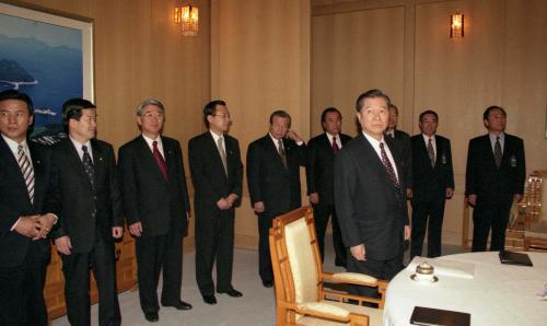 김영삼 대통령 3당 대표 접견 이미지